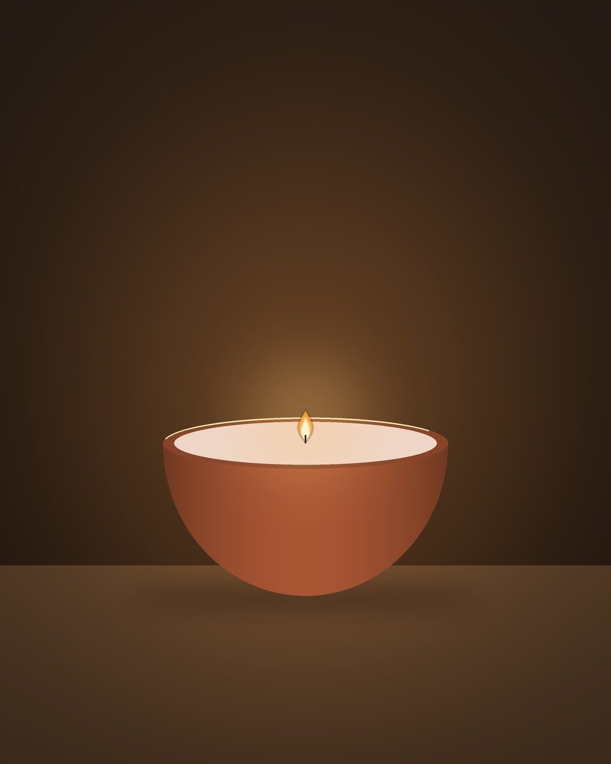 Terracotta Bowl Candle (illustration)