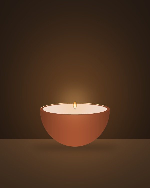Terracotta Bowl Candle (illustration)